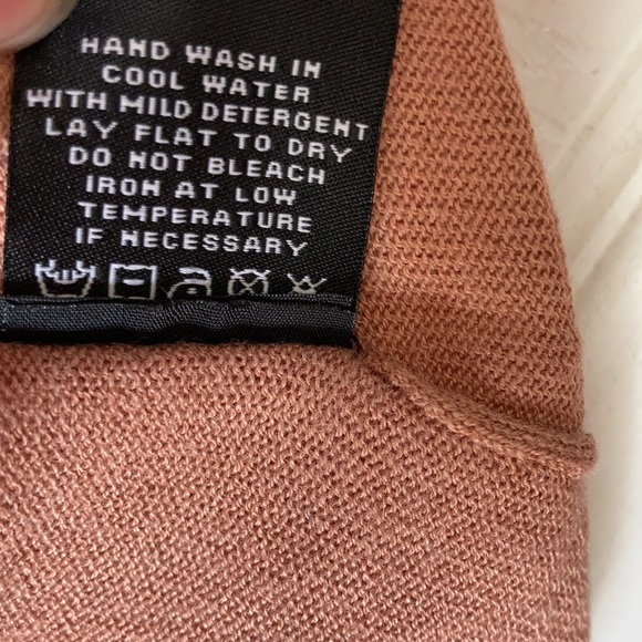 BCBGMaxAzria blue brown tan color block scoop neck ribbed sweater dress sz M - Picture 10 of 17